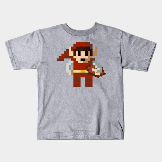 8-Bit Brownie Elf Kids T-Shirt by DeepDiveThreads